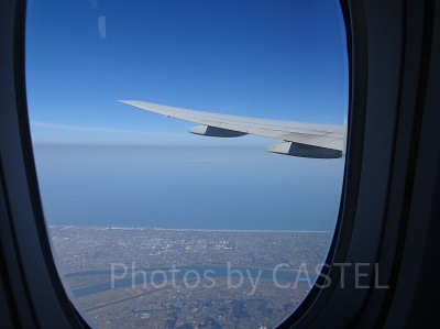 飛行機の中から
