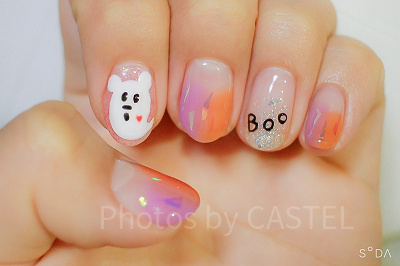 ハロウィンミッキーネイル