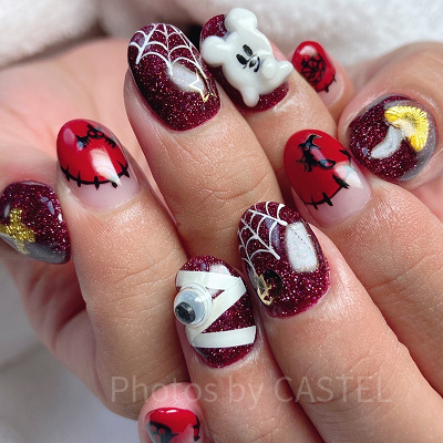 ハロウィンモチーフネイル