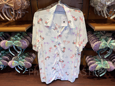 アロハシャツ（ディズニーカチューシャ柄グッズ）