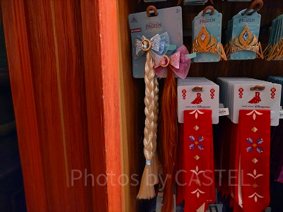 香港ディズニーアナ雪グッズ:アナとエルサの髪型風ヘアアクセサリー