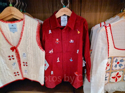 香港ディズニーアナ雪グッズ：ポイントシャツ（レッド）