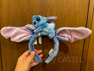 香港ディズニーカチューシャ：スティッチのうたたね耳付きカチューシャ