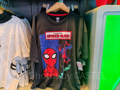 香港ディズニーマーベルグッズ：コミック版スパイダーマンTシャツ