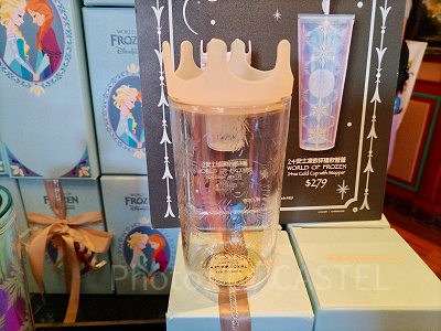 香港ディズニースタバ限定グッズ：ワールドオブフローズンのトールグラス