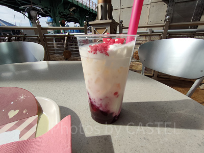 ホライズンベイ・レストラン：ピーチミルク(ラズベリーゼリー＆チーズホイップ) お気に入り