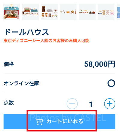 ダッフィーのドールハウス購入方法③