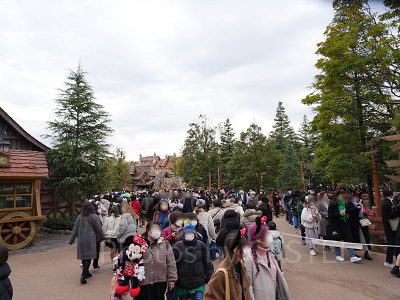1月ディズニーランド混雑レポ：美女と野獣エリアの様子(13:00頃)