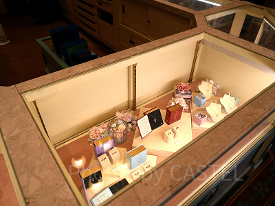 ショーケース内のジュエリー