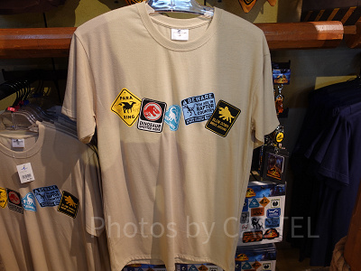 ジュラシック・ワールドグッズ/警告標識Tシャツ