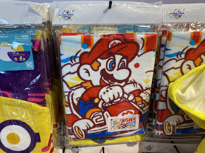 マリオカートのフェイスタオル