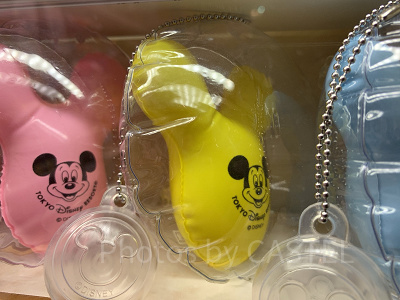 ミッキーバルーン型キーチェーン(黄色)