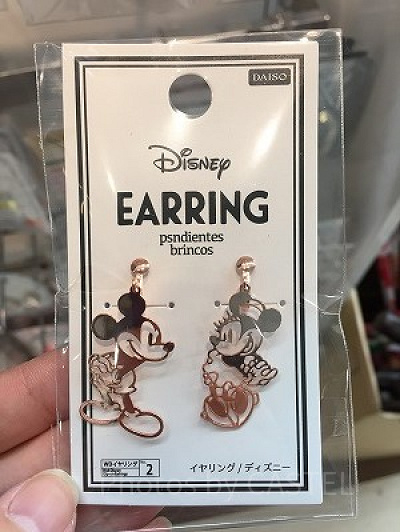 ミッキーミニーイヤリング（ピンク）
