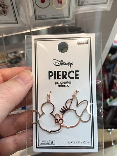 ミッキー&ミニーピアス(ピンク)