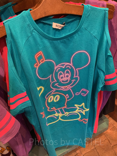 ミッキーネオンTシャツ（ブルー）