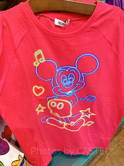 ミッキーネオンTシャツ（ピンク）
