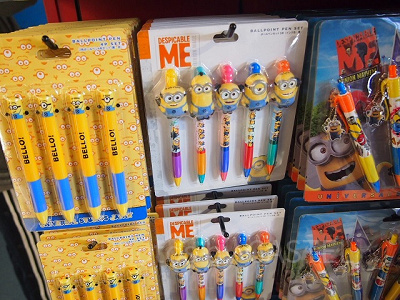 ミニオンのボールペン、どれもかわいいです。