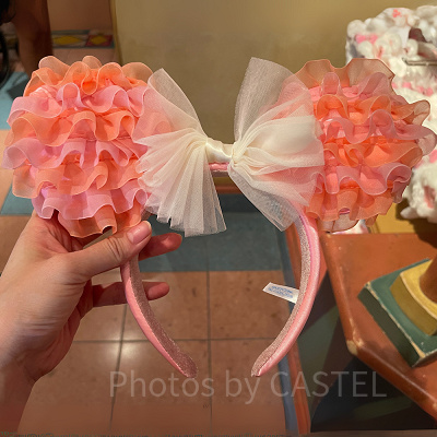 ミニーフリルカチューシャ（ピンク×オレンジ）