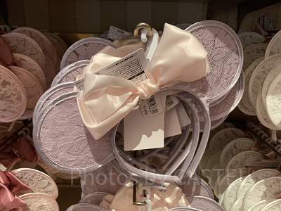 ミニーリボンレースカチューシャ（シルバー）