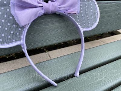 ミニーリボンチュールカチューシャ（パープル）