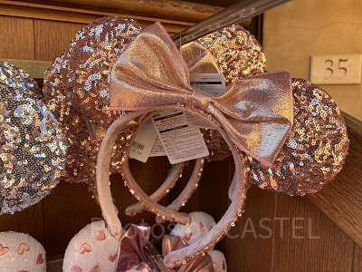 ミニースパンコールカチューシャ（ピンクゴールド）