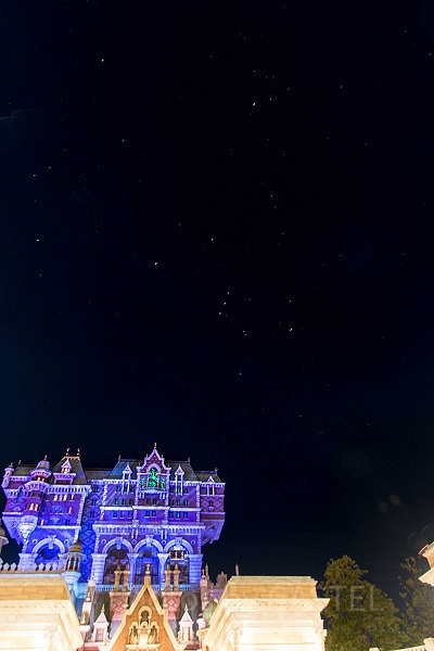 アメリカンウォーターフロント噴水付近（TDS・夜） 設定：16㎜ SS25.0 F6.3 ISO100