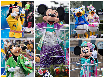 お正月ディズニーのグリーティングパレード（イメージ）
