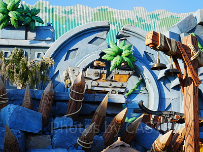 レールが途切れている箇所(ドンキーコングのクレイジー・トロッコ)