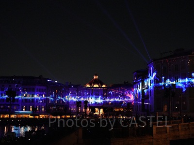 ビリーヴ：ミラコスタの壁にプロジェクションマッピングが