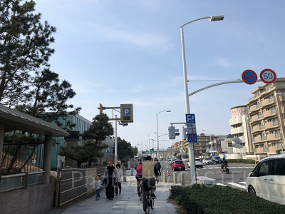 P2：片瀬海岸地下駐車場入口