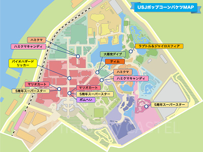 USJポップコーンバケツ販売場所MAP