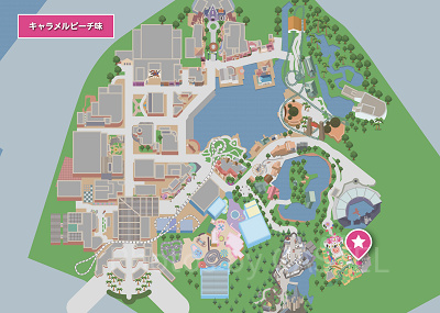 USJポップコーンMAP：キャラメルピーチ味