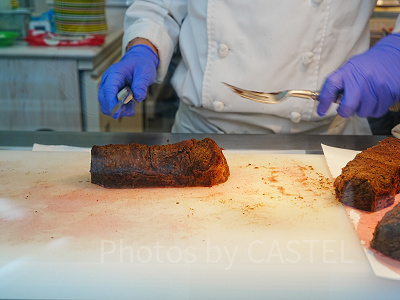 ローストビーフのカットパフォーマンス