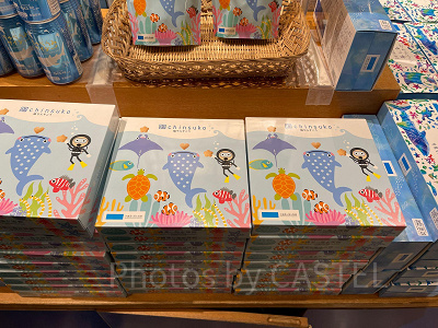 美ら海水族館の塩ちんすこう（箱パッケージ）