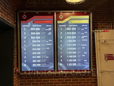 スパイダーマン・ウェブ・アドベンチャーのスコアボード(パリディズニー)