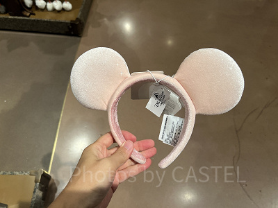 上海ディズニーカチューシャ:パークロゴ付ミッキーカチューシャ(ピンク)