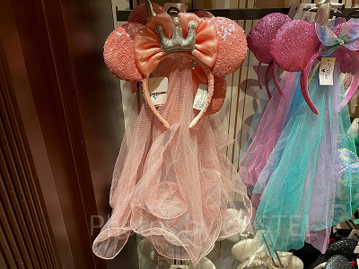 上海ディズニーカチューシャ:ベール付オーロラ姫風カチューシャ