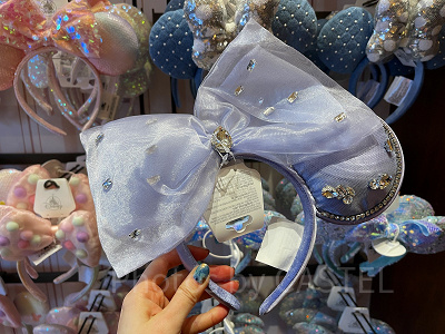 上海ディズニーカチューシャ:ビジュー付リボンカチューシャ