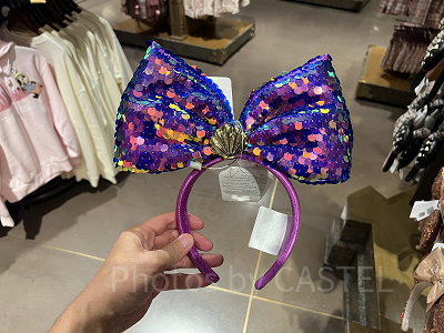 上海ディズニーカチューシャ：スパンコールアリエルカチューシャ