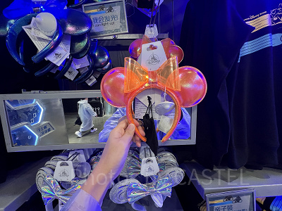 上海ディズニーカチューシャ:トロンのトレイル風リボンカチューシャ(オレンジ)