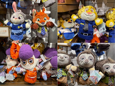 上海ディズニーズートピアグッズ：ハンドパペット各種