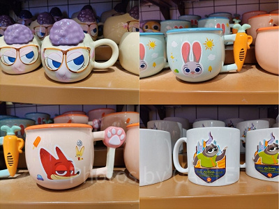 上海ディズニーズートピアグッズ：ズートピアマグカップ