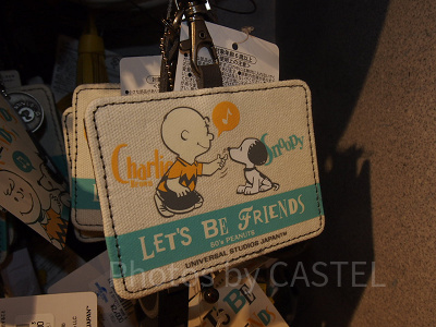スヌーピー＆チャーリーブラウン生成りパスケース
