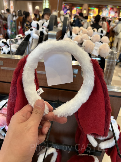 スヌーピーのたれ耳カチューシャ(ボルドー)