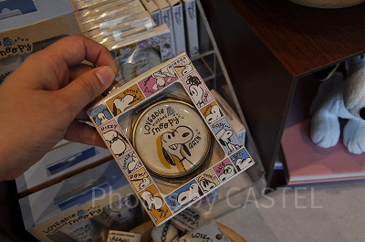 スヌーピーグッズ「LOVEable VINTAGE snoopy」／コンパクトミラー