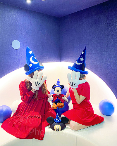 ソーサラーミッキーのファンキャップコーデ