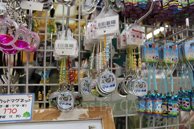 マザー牧場のロゴと動物写真が入ったストラップ