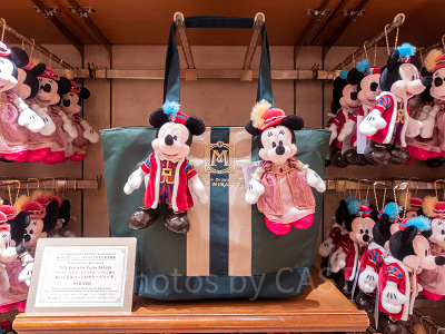 ミラコスタのぬいぐるみバッジ付きトートバッグ