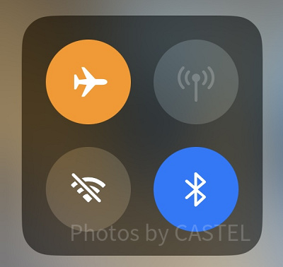 機内モードをON！