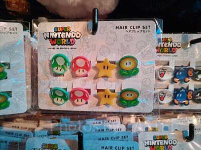 ユニバのマリオグッズ:ヘアクリップセット(パワーアップアイテム)